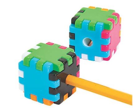 Cube Puzzle Pencil Sharpeners 12/pk 1 1/2"