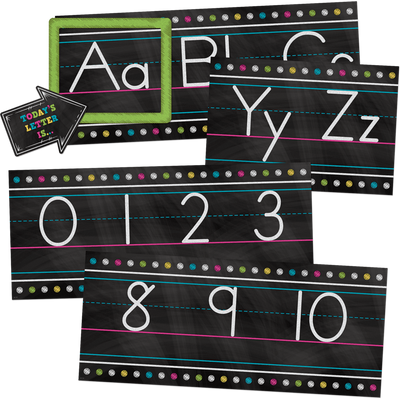 Chalkboard  Alphabet Line Bulletin Board Set
