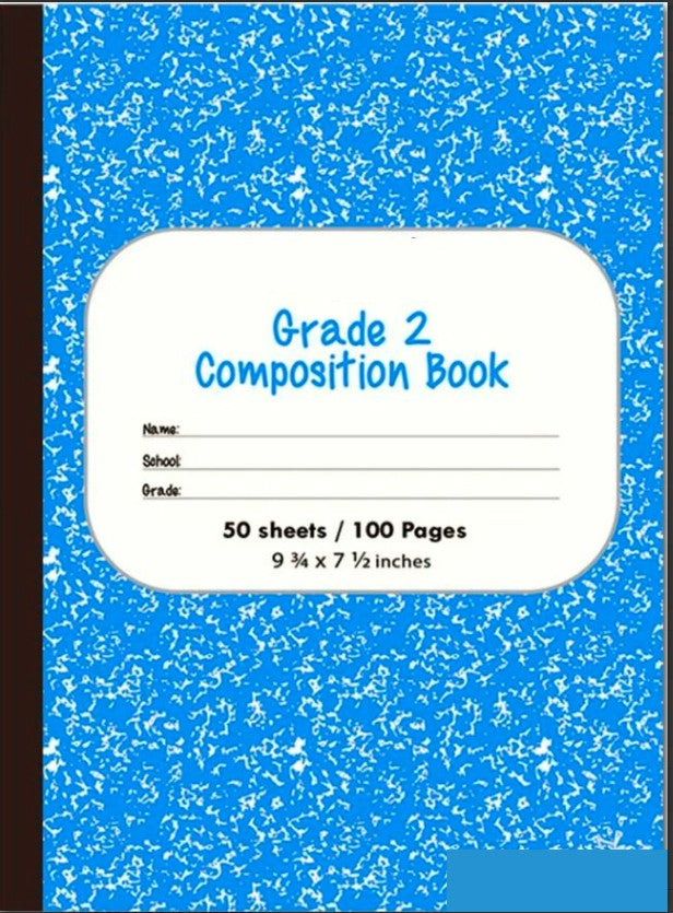 Primary Composition Book Grade 2 100 pages