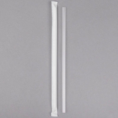 Large Clear Straws 7 3/4" 500/pk