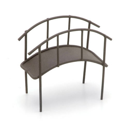 Metal Garden Bridge - Rusty Color -3.5x3.25X1.75"