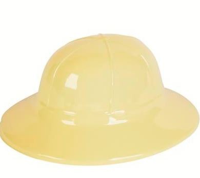 Tan Plastic Safari Hat 12/pk
