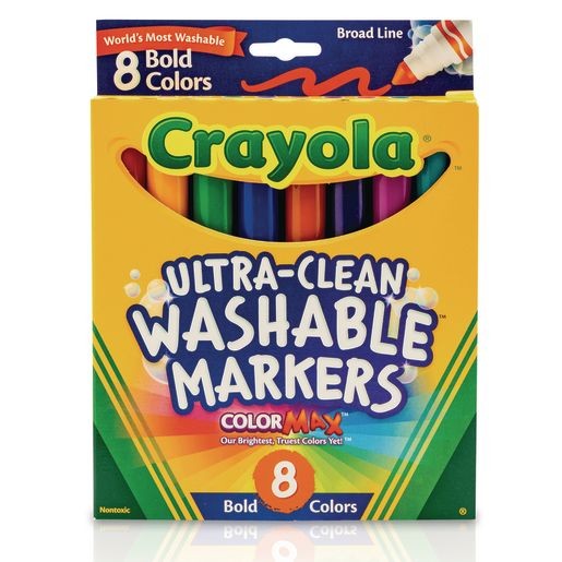 Crayola Ultra-Clean Washable Markers Bold Colors 8/pk