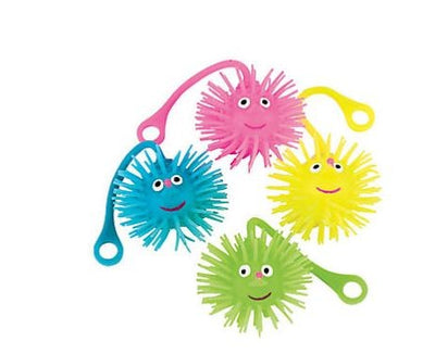 Vinyl Smile Face Puffer Ball YoYos 12/pk