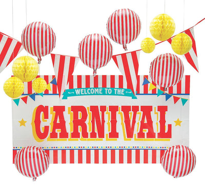 Red & White Carnival Decorating Kit 6 ft. x 3 ft. - 1 set