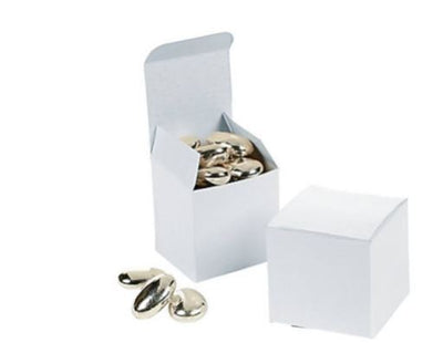 Mini White Favor Boxes 2" x 2" x 2" 24/pk
