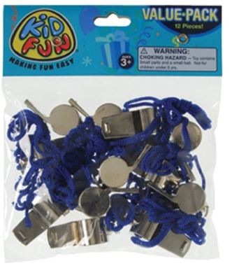 Metal Whistles With Lanyard 12/pcs.