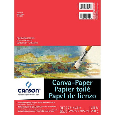 Canvas Paper Pad 9x12" 10 sheets (Discontinued)