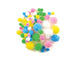Glitter Pom poms (pastel) Assorted 75/pk