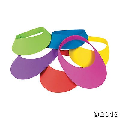 Foam Visor with Coil Band 12/pk