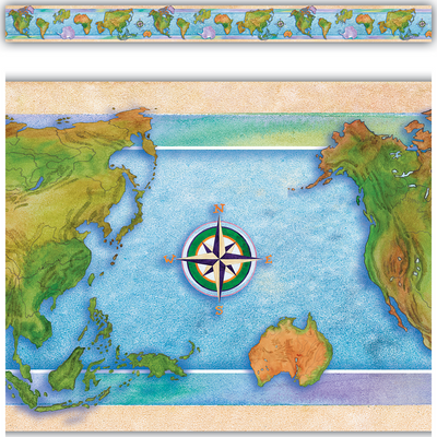 World Continents Straight Border