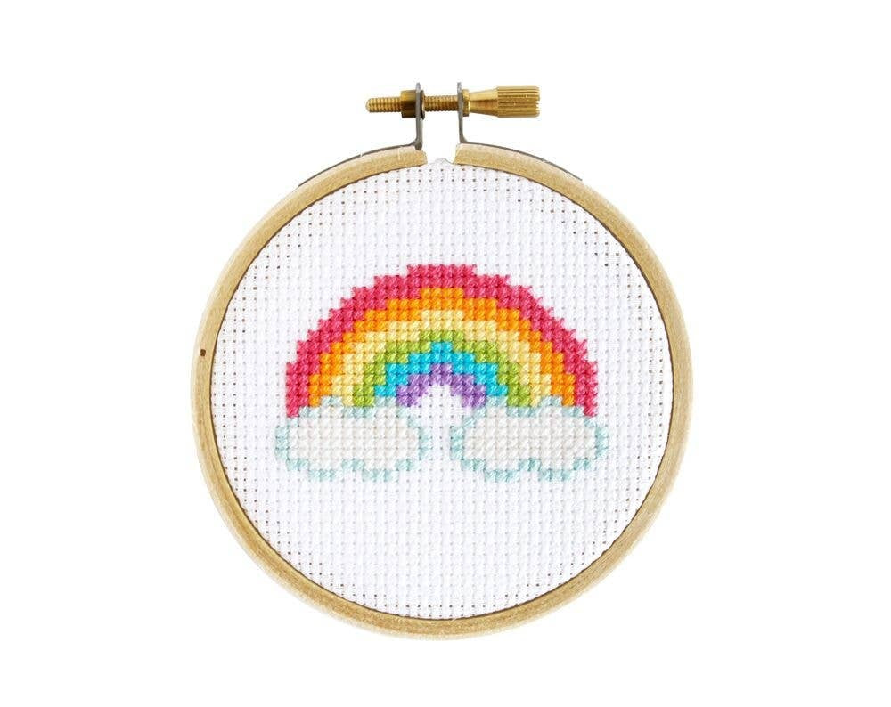 Mini Rainbow Cross Stitch Kit 3" (Discontinued)