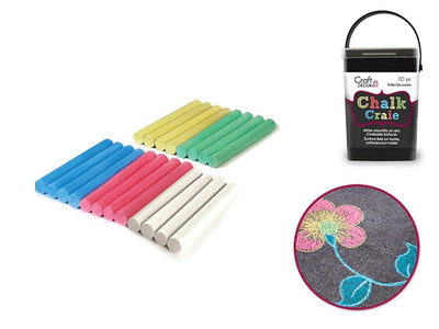 Chalk Bucket Dustless Ass Colors small 20pc (Closeout)