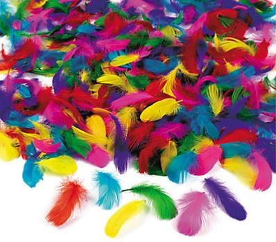 Bulk Feather Assortment Assorted Colors 600/pk 2 3/4"