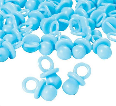 Pastel Blue Opaque Pacifier Favors 1" 48/pk