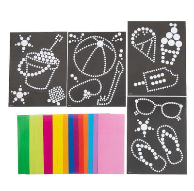 Summertime Dot Sticker Art Sheets - 12 Pc.