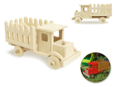 Wood Craft DIY Hay Truck 6 1/4" x 3.15" 1pc