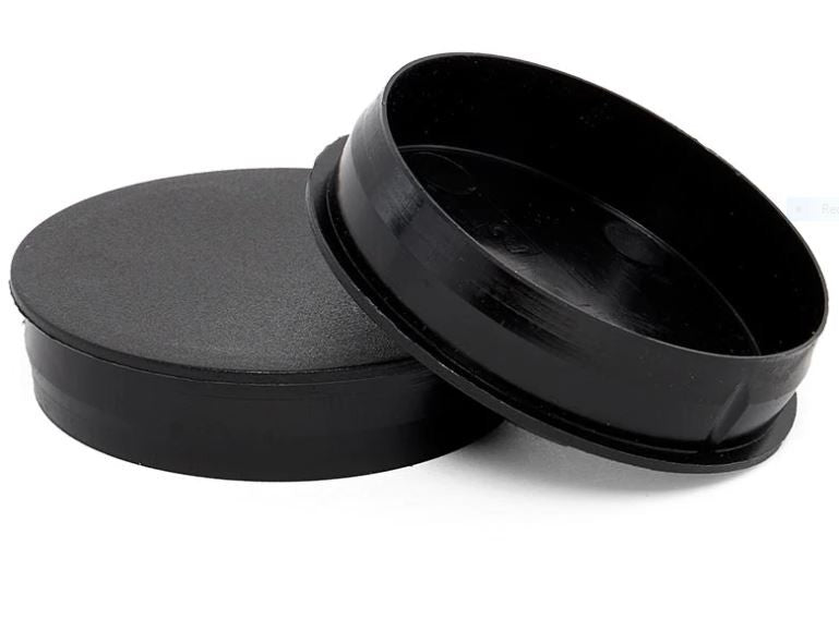 Round Black Poly Container Plug 2" 100/pk