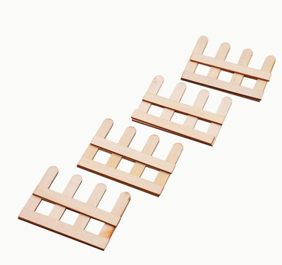 Wooden Picket Fence 3" x 4" 4/pk