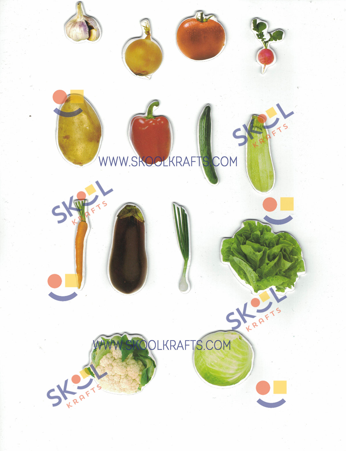Vegetables Self-adhesive Printed Foam Shapes 70/pc (Discontinued)