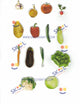 Vegetables Self-adhesive Printed Foam Shapes 70/pc (Discontinued)