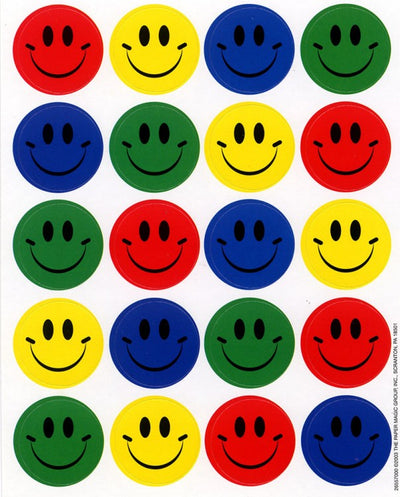 Smiles Theme Stickers 1" 120/pk (6 Sheets)