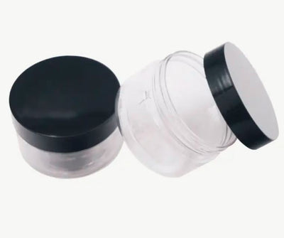 Plastic Jar With Lid 2ct 2.75"x1.65"