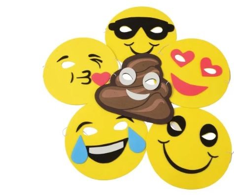 Emoticon Foam Masks 7.5" 12/pcs. (Discontinued)