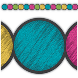 Chalkboard Bright Circles Border 2 3/4'' x 35'' 12/pk