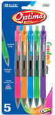 5 Color Optima Oil-Gel Ink Retractable Pen