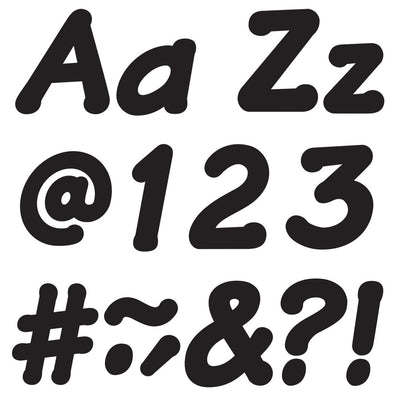 Black 4-Inch Italic Uppercase/Lowercase Combo Pack (English) Ready Letters