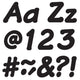 Black 4-Inch Italic Uppercase/Lowercase Combo Pack (English) Ready Letters
