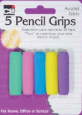 Foam Pencil Grips Assorted Colors 5/pk