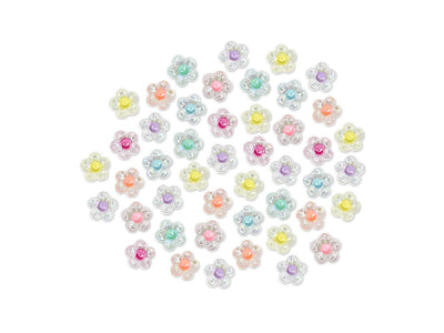 Fashion Acrylic Multi Flower Beads (closeout)