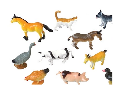 Mini Farm Animals 2 1/2" 10/pk