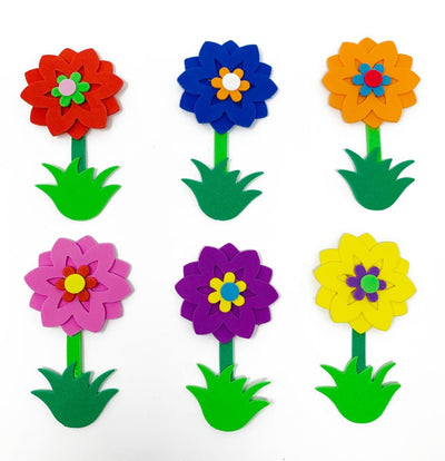 Foam shape flower 6/pcs
