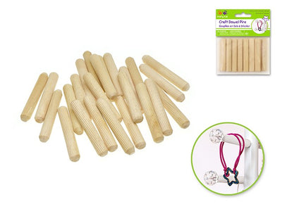 Wooden Dowel Pins 0.38" x 2 1/2" 24/pk (Closeout)