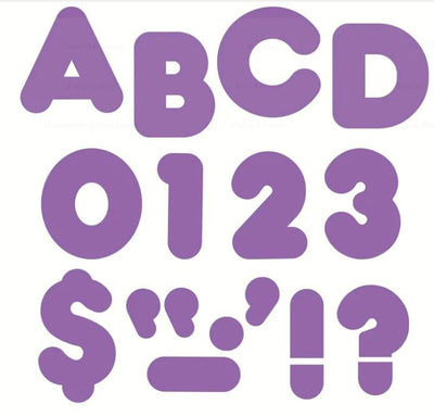 Purple Casual Uppercase Letters 4" 50/pk  (discontinued)
