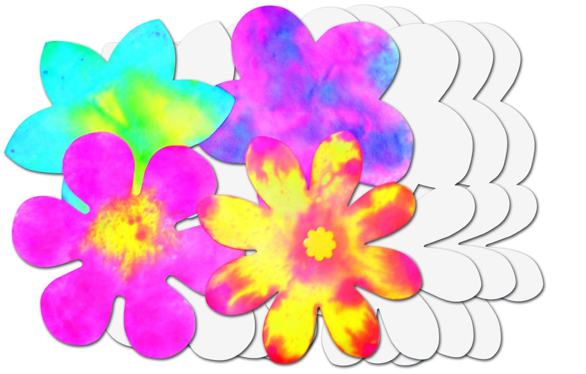Color Diffusing Paper Flowers 7 3/8" 80/pkg