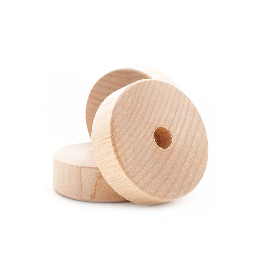 Wooden Wheel 2" x 5/8" With 3/8" Hole 20/pk
