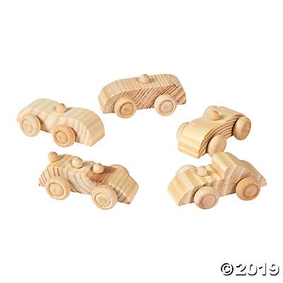 DIY Unfinished Wood Cars 12/pk