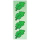 Marror Leaf Die Cut Stickers 2.25"x2" (Large) 25/pk