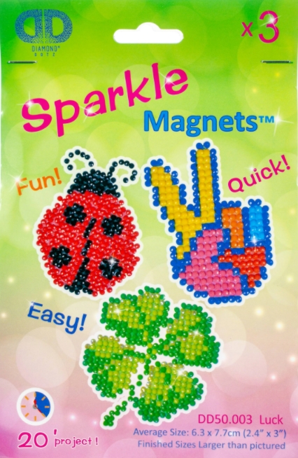 Diamond Dotz Facet Art Kit Assorted Luck Magnets 3/Pkg (Discontinued)