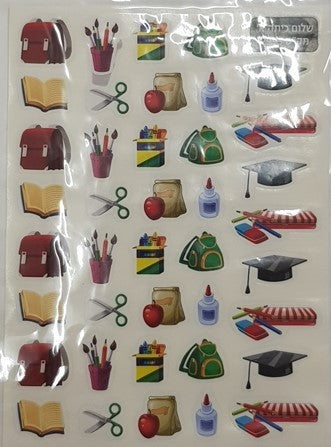 Back To School Stickers Die Cut (10 Sheets)