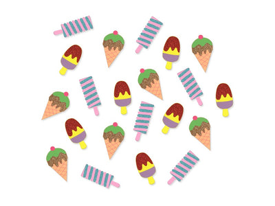 3D Foam-Fun Glitter Stickers Ice Cream
