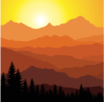 Scenic View Designed Paper