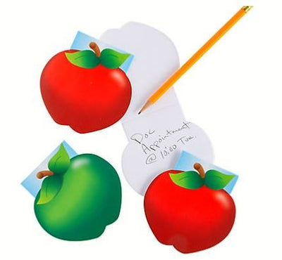 Apple shaped notepad 4" 25/pgs 24/pk (discontinued)