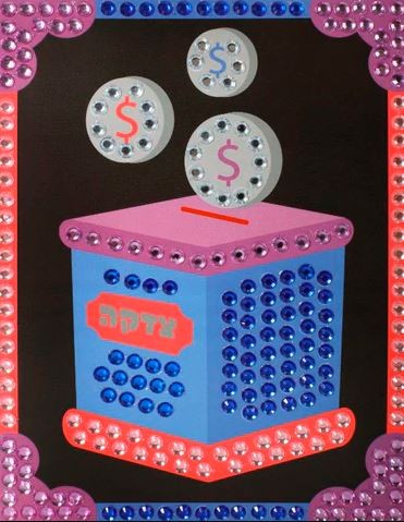 Stick a stud tzedakah