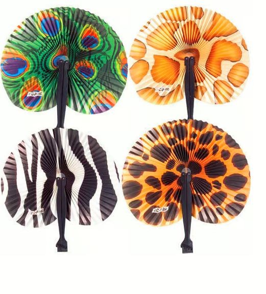 Safari Folding Fan 12/pk