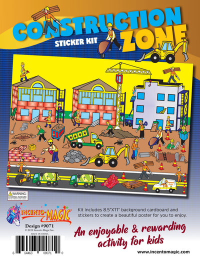 Construction Zone Sticker Kit 11.5″ x 17″ Cardboard 1 set